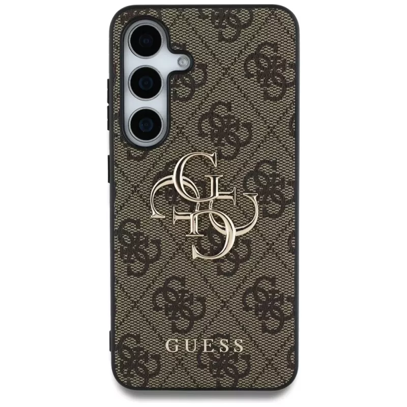 Guess Big 4G Logo Classic Logo Case voor Samsung Galaxy S25+ (bruin)