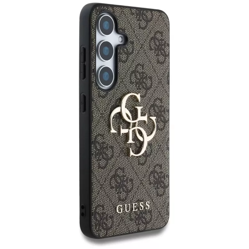 Guess Big 4G Logo Classic Logo Case voor Samsung Galaxy S25+ (bruin)