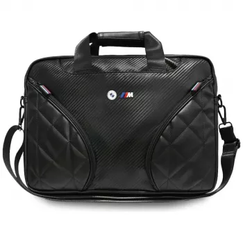 BMW Carbon Pockets & Metal Logo laptoprugzak 16 inch zwart