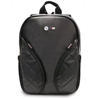 BMW Carbon Pockets & Metal Logo 16 Laptop rugzak zwart