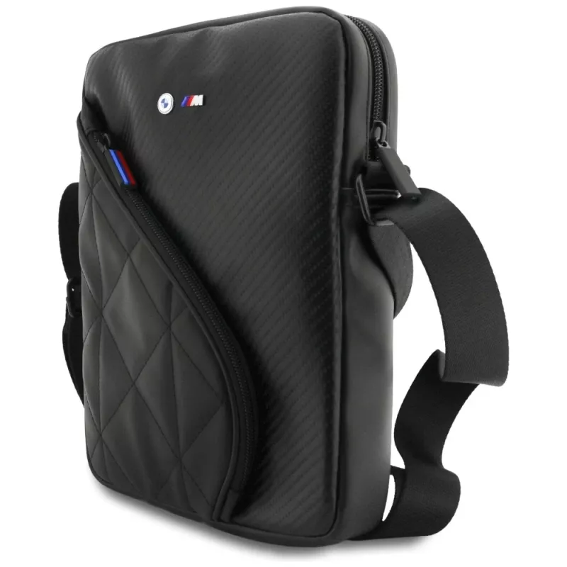 BMW Carbon Pockets & Metal Logo Case Black voor iPhone X/XS