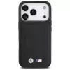 BMW M Quilted Logo MagSafe-hoesje voor Apple iPhone 17 Pro, zwart