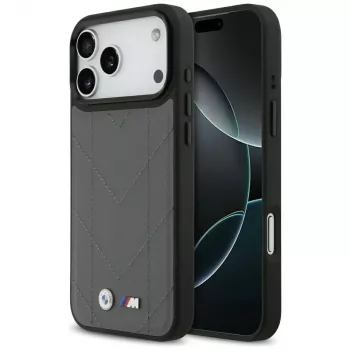 BMW M Quilted Logo MagSafe Case voor iPhone 17 Pro Max antraciet