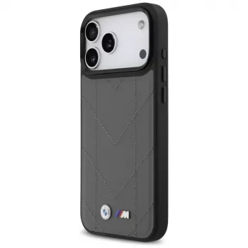 BMW M Quilted Logo MagSafe Case voor iPhone 17 Pro Max antraciet