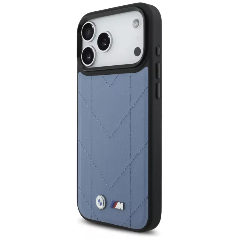 BMW M Quilted Logo MagSafe Case voor iPhone 17 Pro Max blauw