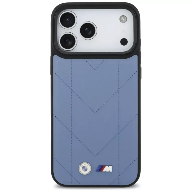 BMW M Quilted Logo MagSafe Case voor iPhone 17 Pro Max blauw