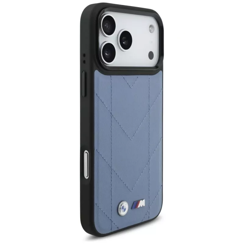 BMW M Quilted Logo MagSafe Case voor iPhone 17 Pro Max blauw