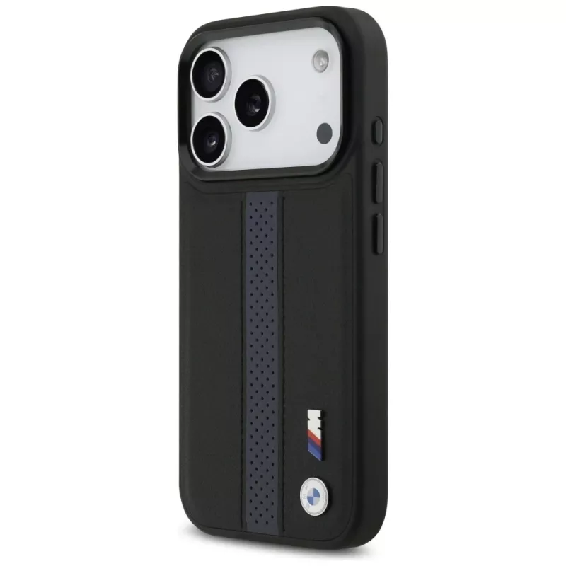 BMW M Perforated Stripe Logo MagSafe Case voor iPhone 17 Pro blauw