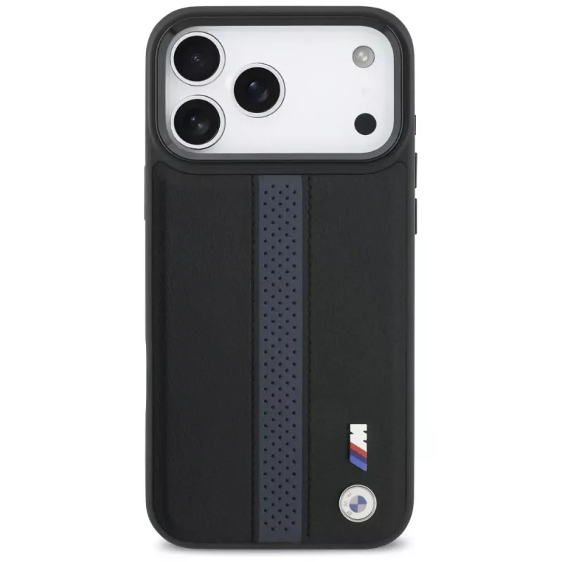 BMW M Perforated Stripe Logo MagSafe Case voor iPhone 17 Pro Max blauw