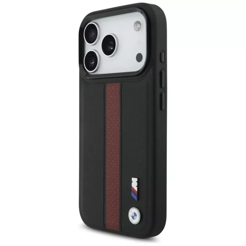 BMW M Perforated Stripe Logo MagSafe Case voor iPhone 17 Pro rood