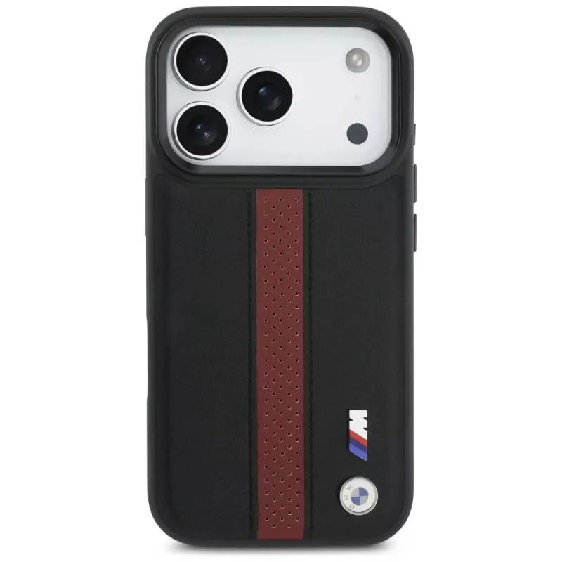 BMW M Perforated Stripe Logo MagSafe Case voor iPhone 17 Pro rood