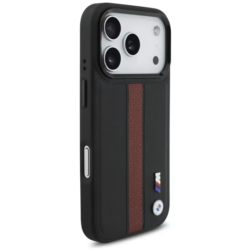 BMW M Perforated Stripe Logo MagSafe Case voor iPhone 17 Pro rood