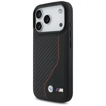 BMW M Carbon Line & Logo MagSafe Case voor Apple iPhone 17 Pro rood