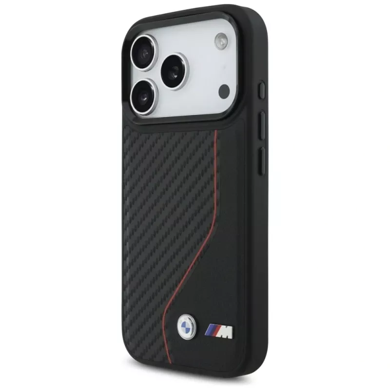 BMW M Carbon Line & Logo MagSafe Case voor Apple iPhone 17 Pro rood