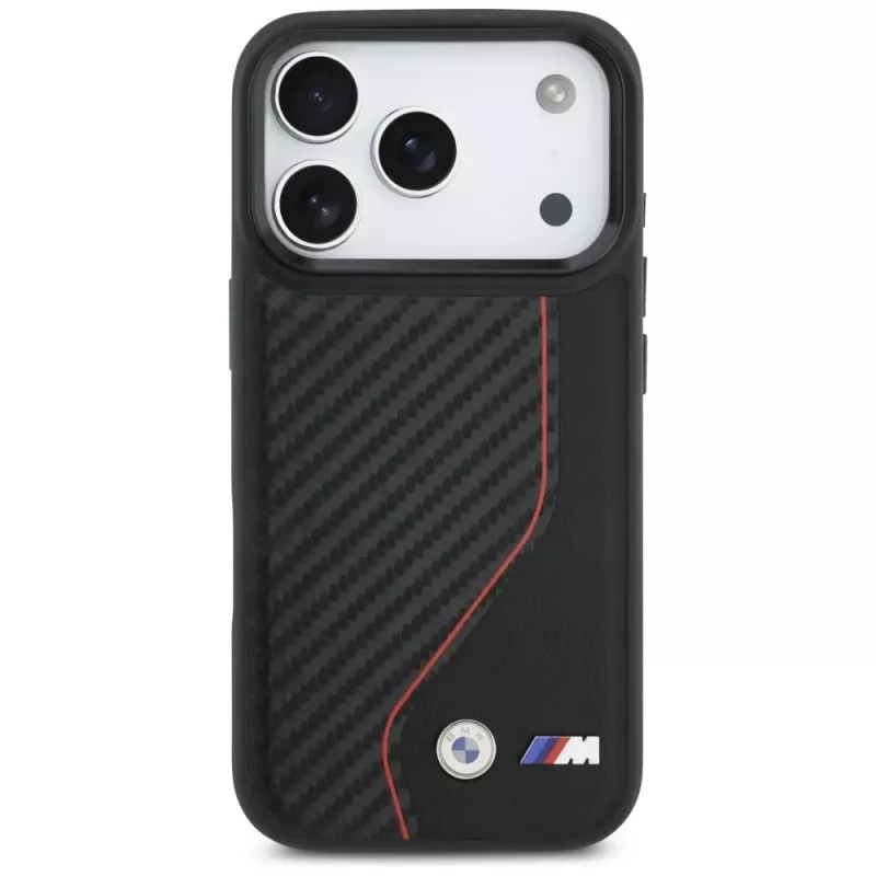 BMW M Carbon Line & Logo MagSafe Case voor Apple iPhone 17 Pro rood