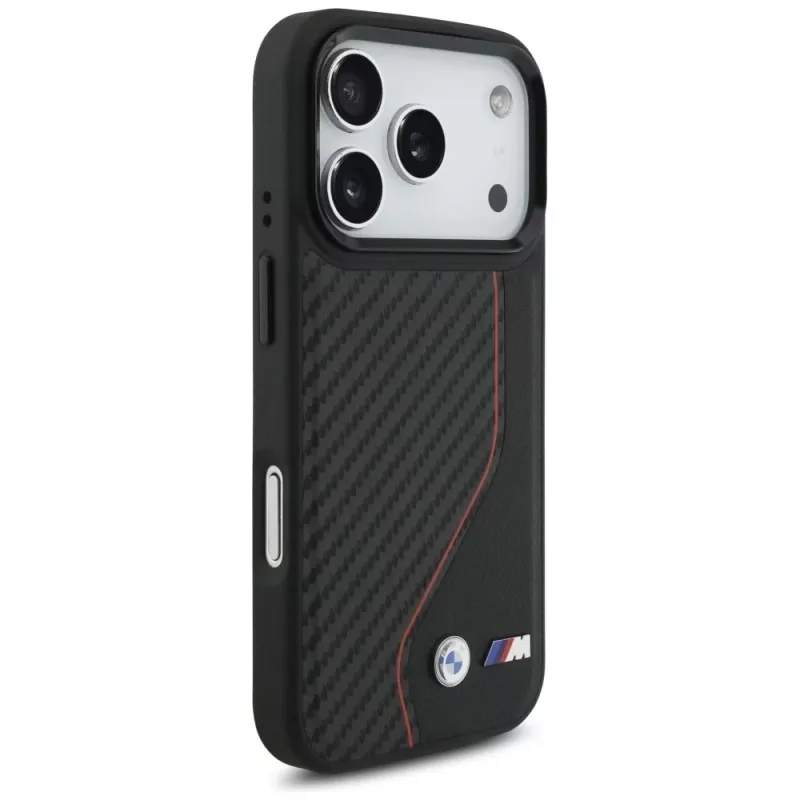 BMW M Carbon Line & Logo MagSafe Case voor Apple iPhone 17 Pro rood