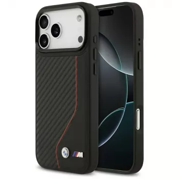 BMW M Carbon Line & Logo MagSafe Case voor iPhone 17 Pro Max rood