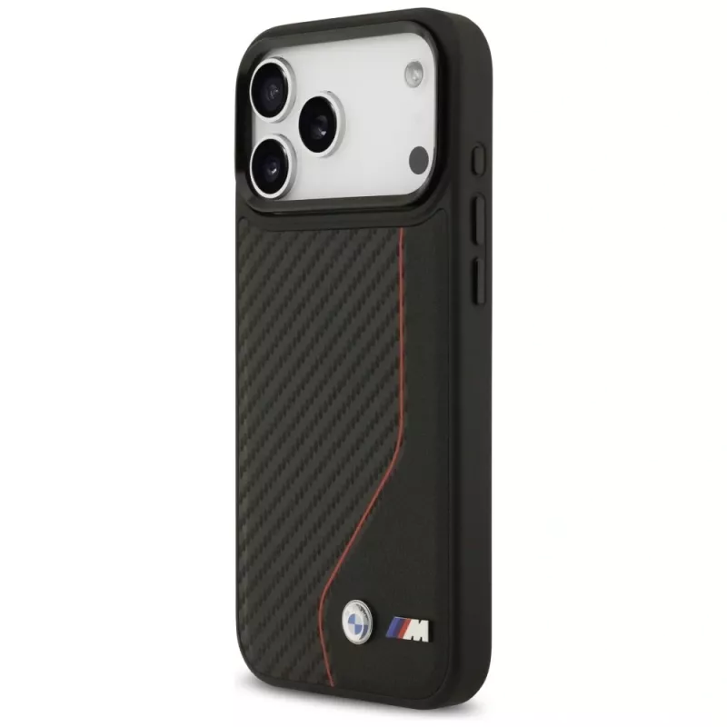 BMW M Carbon Line & Logo MagSafe Case voor iPhone 17 Pro Max rood