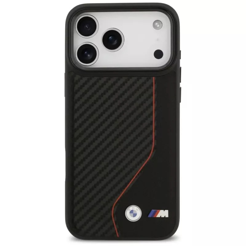 BMW M Carbon Line & Logo MagSafe Case voor iPhone 17 Pro Max rood