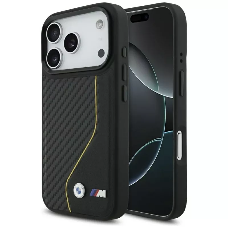 BMW M Carbon Line & Logo MagSafe Case voor iPhone 17 Pro geel