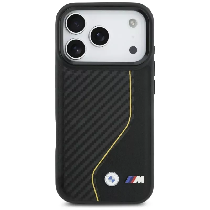 BMW M Carbon Line & Logo MagSafe Case voor iPhone 17 Pro geel