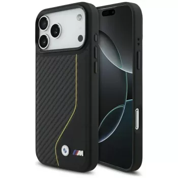 BMW M Carbon Line & Logo MagSafe Case voor iPhone 17 Pro Max geel