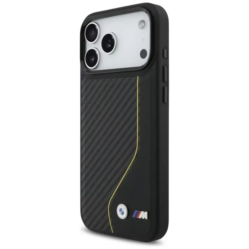 BMW M Carbon Line & Logo MagSafe Case voor iPhone 17 Pro Max geel