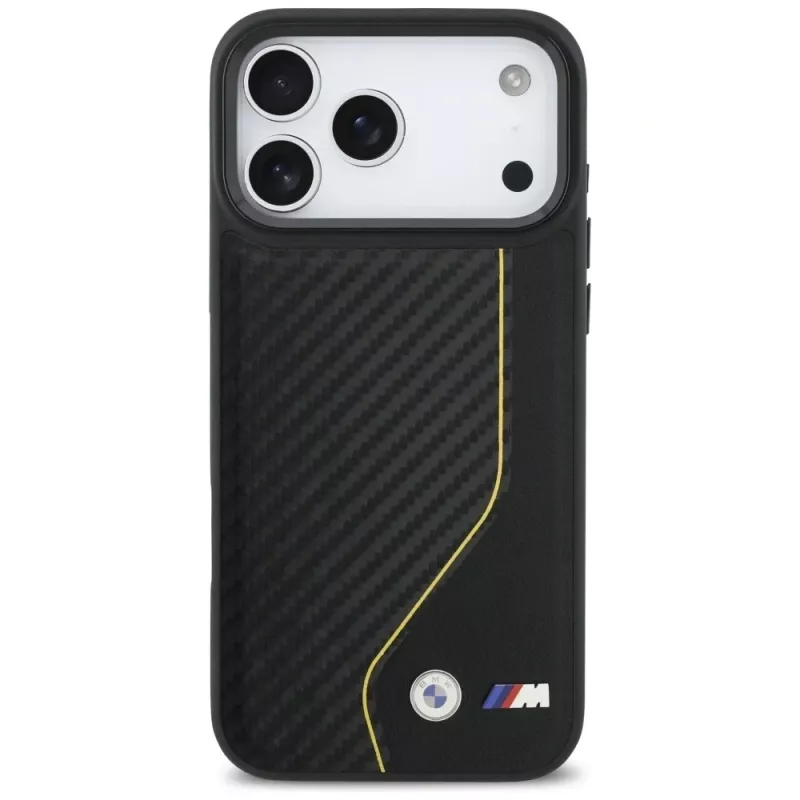 BMW M Carbon Line & Logo MagSafe Case voor iPhone 17 Pro Max geel