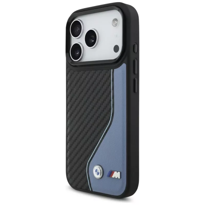 BMW M Carbon Logo MagSafe-hoesje voor Apple iPhone 17 Pro, blauw