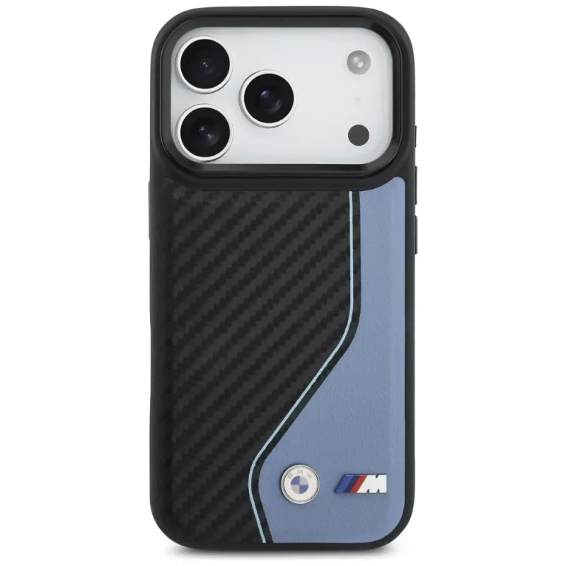 BMW M Carbon Logo MagSafe-hoesje voor Apple iPhone 17 Pro, blauw