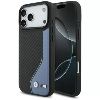 BMW M Carbon Logo MagSafe-hoesje voor iPhone 17 Pro Max, blauw