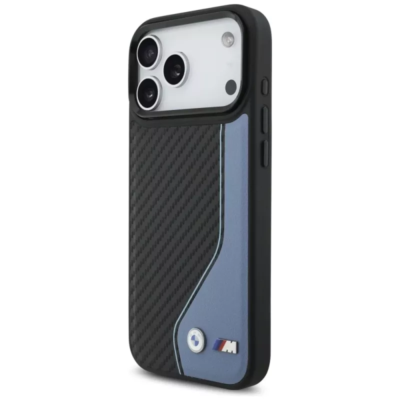 BMW M Carbon Logo MagSafe-hoesje voor iPhone 17 Pro Max, blauw