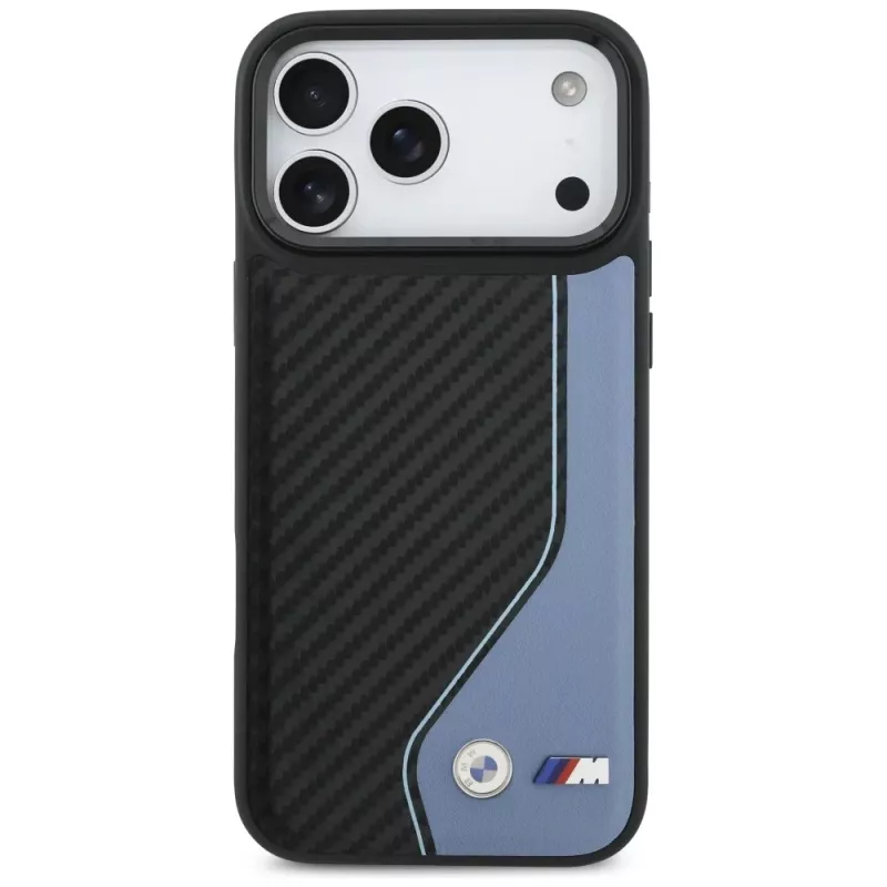 BMW M Carbon Logo MagSafe-hoesje voor iPhone 17 Pro Max, blauw