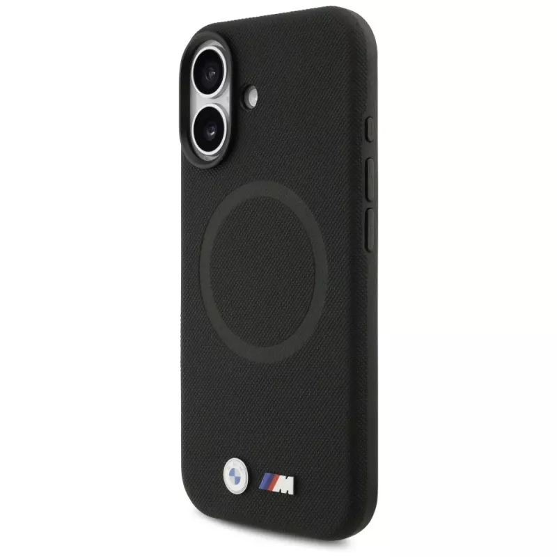 BMW M Series Metal Logo MagSafe-hoesje voor Apple iPhone 17, zwart
