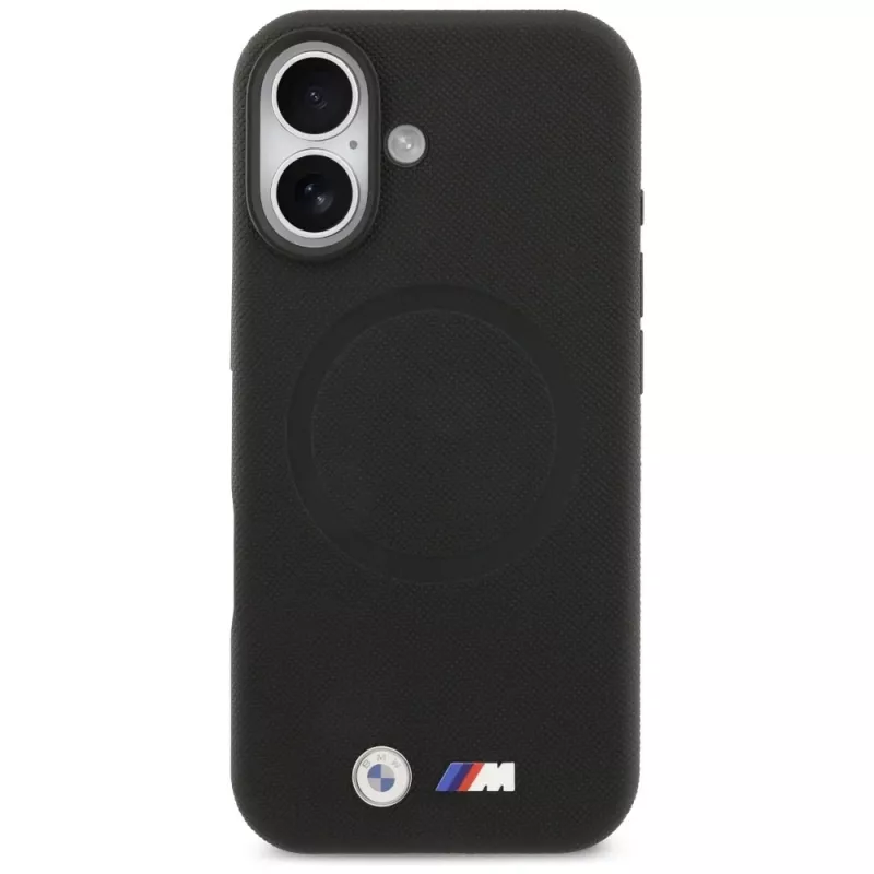 BMW M Series Metal Logo MagSafe-hoesje voor Apple iPhone 17, zwart