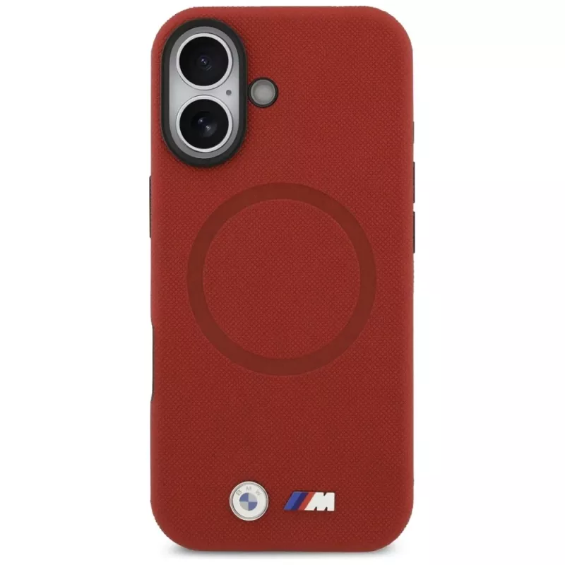 BMW M FW Metal Logo MagSafe-hoesje voor Apple iPhone 17, rood
