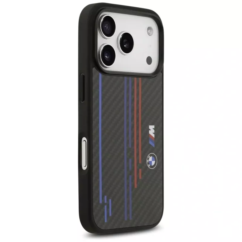 BMW M Kevlar Lines & Logo MagSafe-hoesje voor iPhone 17 Pro, zwart