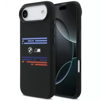 BMW M Silicon Horizontal Line MagSafe-hoesje voor iPhone Air, zwart