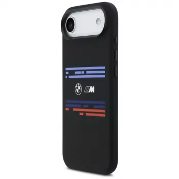 BMW M Silicon Horizontal Line MagSafe-hoesje voor iPhone Air, zwart