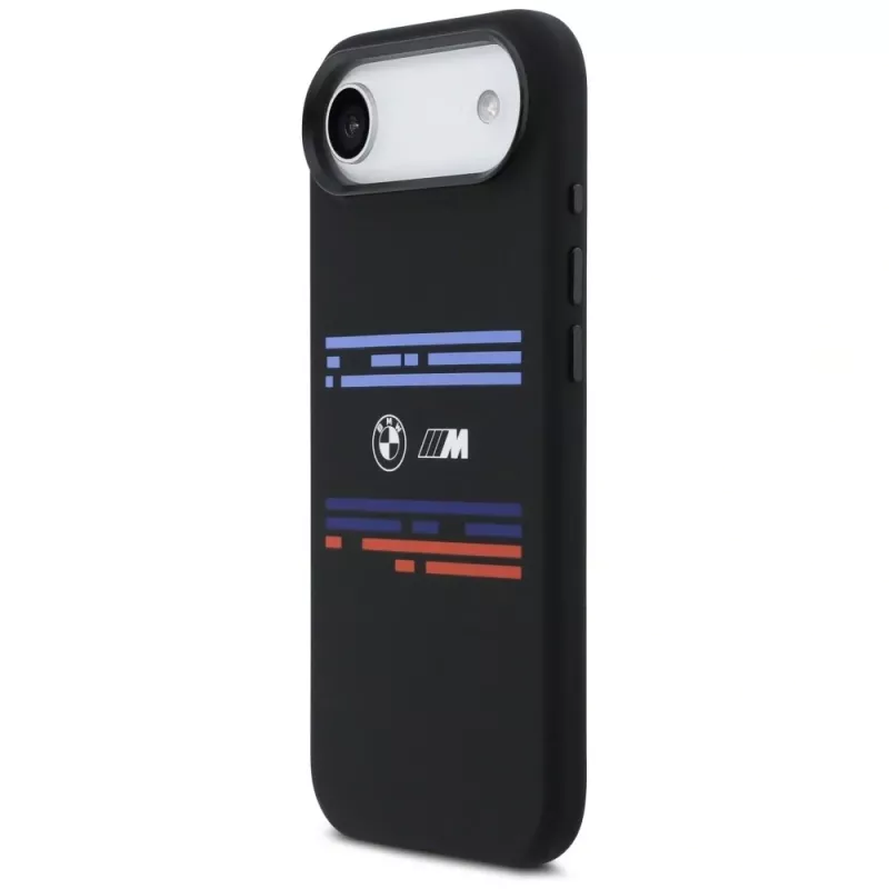 BMW M Silicon Horizontal Line MagSafe-hoesje voor iPhone Air, zwart