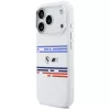 BMW M Silicon Horizontal Line MagSafe-hoesje voor iPhone 17 Pro, wit
