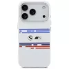BMW M Silicon Horizontal Line MagSafe-hoesje voor iPhone 17 Pro, wit