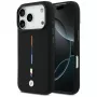 BMW M Silicon Tricolor Line MagSafe-hoesje voor iPhone 17 Pro, zwart