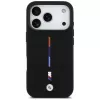BMW M Silicon Tricolor Line MagSafe-hoesje voor iPhone 17 Pro, zwart