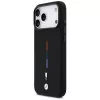 BMW M Silicon Tricolor Line MagSafe-hoesje voor Apple iPhone 17 Pro Max, zwart