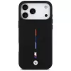 BMW M Silicon Tricolor Line MagSafe-hoesje voor Apple iPhone 17 Pro Max, zwart