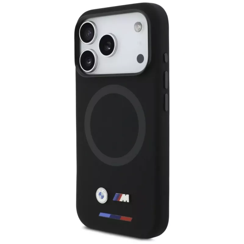BMW M Silicon Logo MagSafe-hoesje voor Apple iPhone 17 Pro, zwart