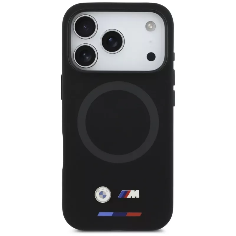 BMW M Silicon Logo MagSafe-hoesje voor Apple iPhone 17 Pro, zwart