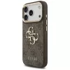 Guess 4G Big Classic Logo BigStrap Metal Buttons-hoesje voor Apple iPhone 17 Pro, bruin