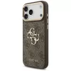 Guess 4G Big Classic Logo BigStrap Metal Buttons-hoesje voor iPhone 17 Pro Max, bruin